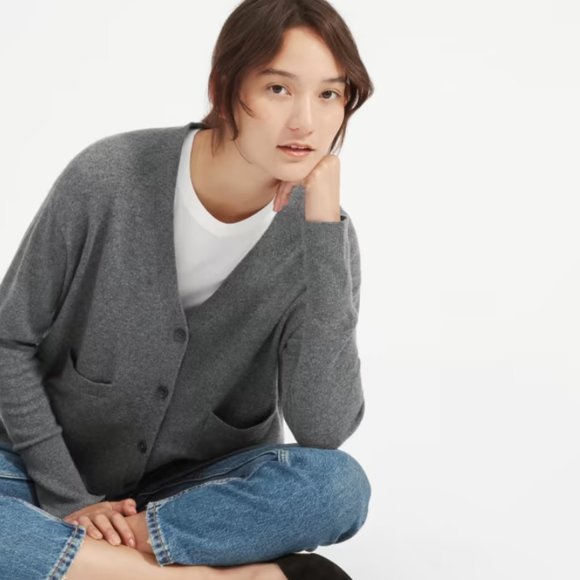 Everlane Gray Women's Cardigan Sweater - Picture 3 of 11